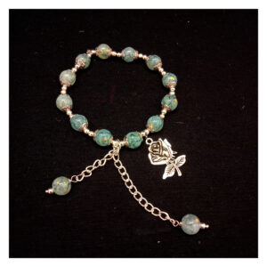 Handmade Green and Silver Bracelate