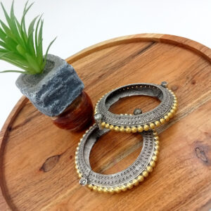 SILVER GOLDEN DUALTONE BANGLES