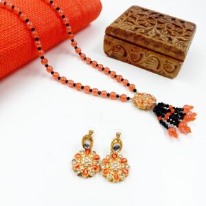 ARNAS PREMIUM QUALITY KUNDAN WITH PEARL & BEADS NECKLACE EAR RINGS COMBO