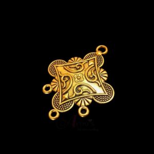 OXIG0181- 4 PCs PACK OF GOLDEN DESIGNER MOTIF GERMAN SILVER PENDANT