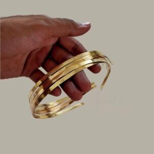 ARNAS 5 PCS PACK OF 15 INCH GOLDEN METAL HAIRBAND BASE