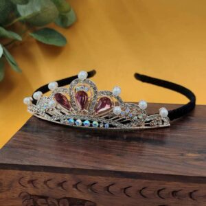 ARNAS 1 PC ROSE GOLD 5 X 5.5 INCH CROWN HAIRBAND