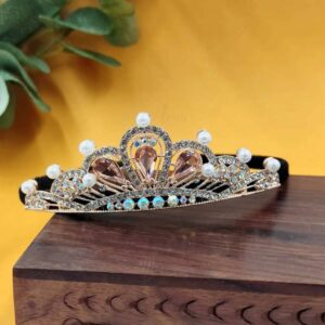 ARNAS 1 PC ROSE GOLD 5 X 5.5 INCH CROWN HAIRBAND