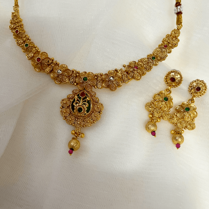 A26HR02-ARNAS GOLD PLATED HERITAGE JEWELLERY SET