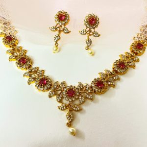 A26HR04-ARNAS GOLD PLATED HERITAGE JEWELLERY SET