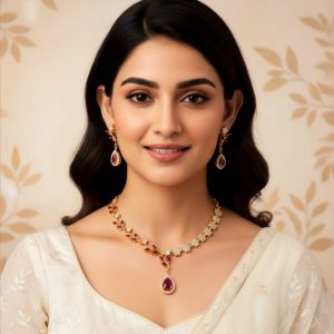 A26HR07-ARNAS GOLD PLATED HERITAGE JEWELLERY SET