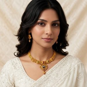 A26HR11-ARNAS GOLD PLATED HERITAGE JEWELLERY SET