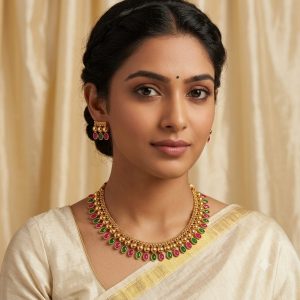 A01IM5-ARNAS GOLD PLATED HERITAGE JEWELLERY SET